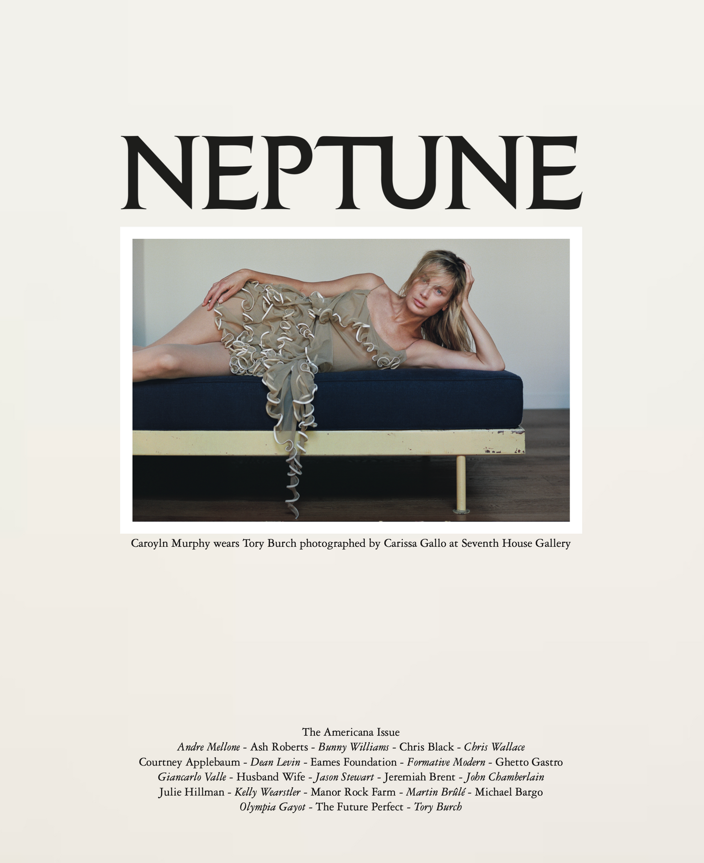 Neptune Papers Issue Seven - Cover Two: Carolyn Murphy by Carissa Gallo